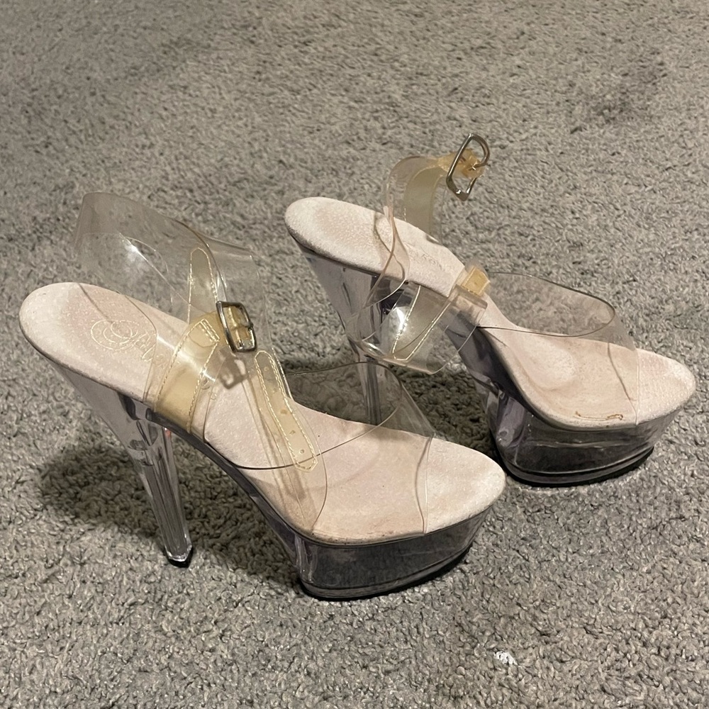 Clear platform heels / competition heels